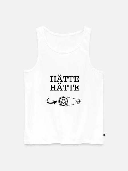 HÄTTE HÄTTE FAHRRADKETTE - Männer Premium Bio Tank Top - Weiß