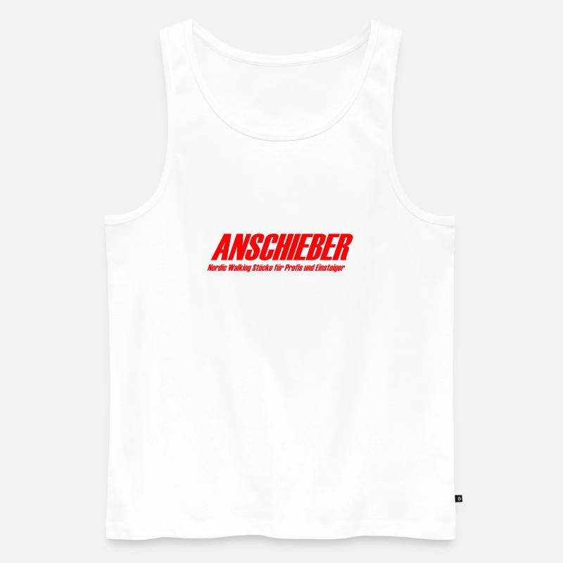 ANSCHIEBER Stöcke - Männer Premium Bio Tank Top - Weiß