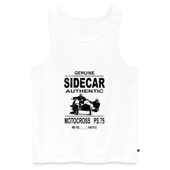 Sidecar Moto Cross - Männer Premium Bio Tank Top - Weiß - Vorne - Michal (187cm)