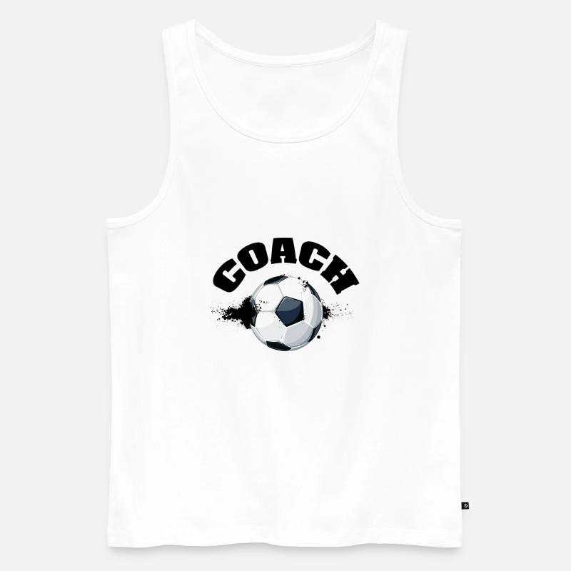 Fußballtrainer - Männer Premium Bio Tank Top - Weiß
