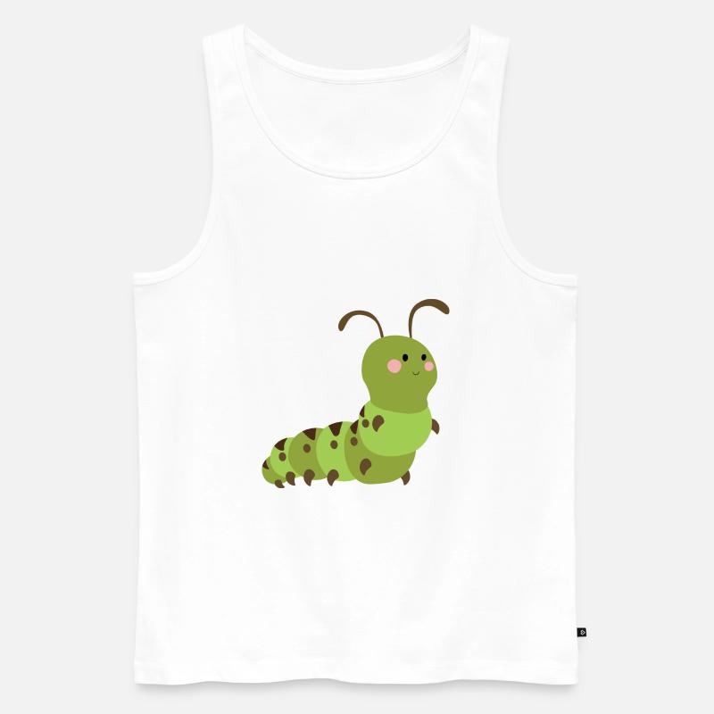 Raupe - Männer Premium Bio Tank Top - Weiß