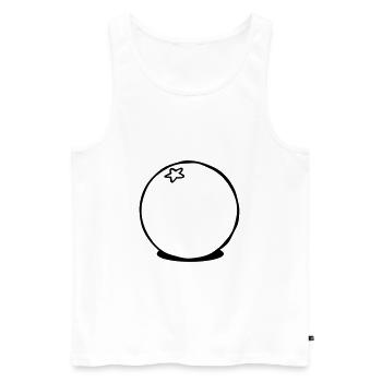 Vegetarisch Orange Obst - Männer Premium Bio Tank Top - Weiß - Vorne - AI Model Male 178 light (178cm)