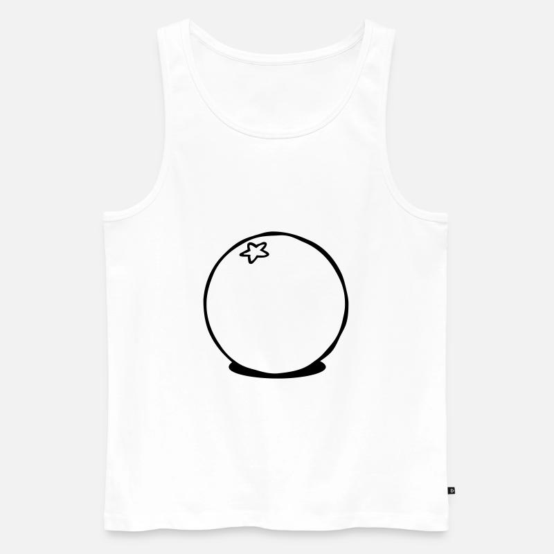 Vegetarisch Orange Obst - Männer Premium Bio Tank Top - Weiß