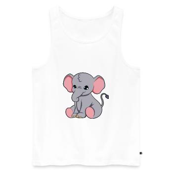 elephant - Men's Premium Organic Tank Top - white - Front - Michal (187cm)