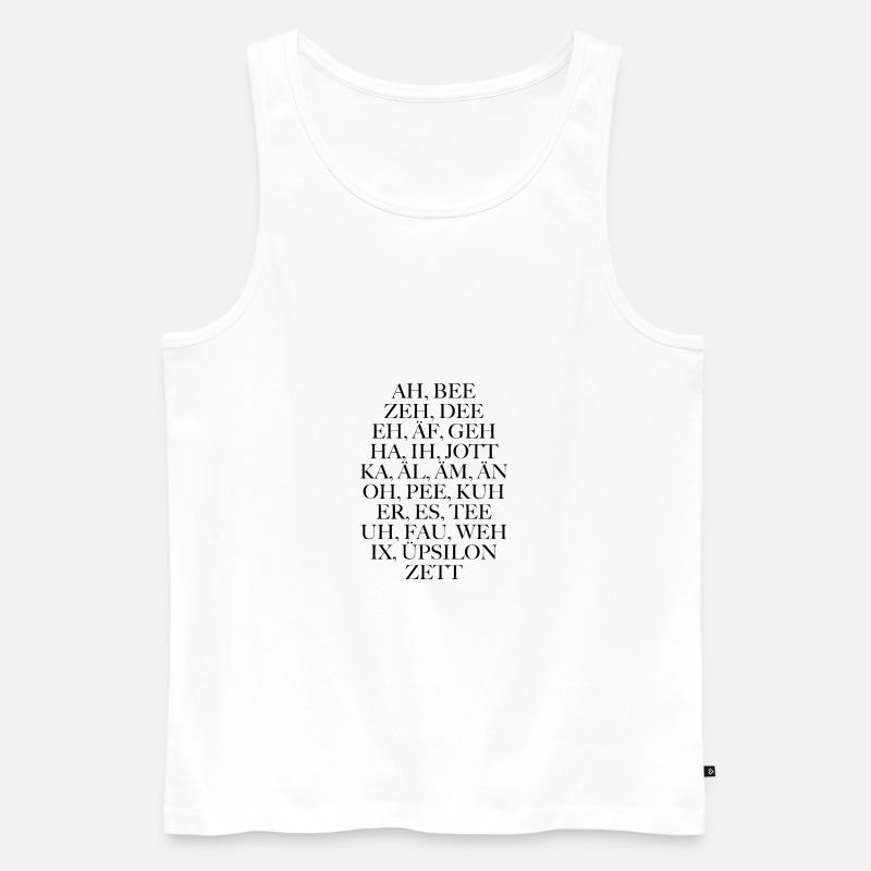Das abc - Männer Premium Bio Tank Top - Weiß