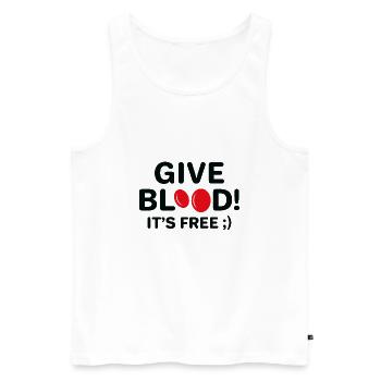 Gib Blut, es ist kostenlos - Männer Premium Bio Tank Top - Weiß - Vorne - AI Model Male 178 light (178cm)
