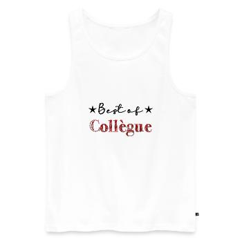RETIREMENT. HAPPY RETIREMENT. HAPPY RETREAT - Men's Premium Organic Tank Top - white - Front - Michal (187cm)