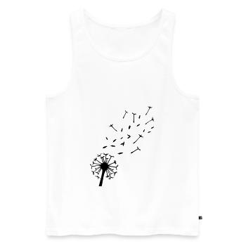 Löwenzahn - Männer Premium Bio Tank Top - Weiß - Vorne - Michal (187cm)