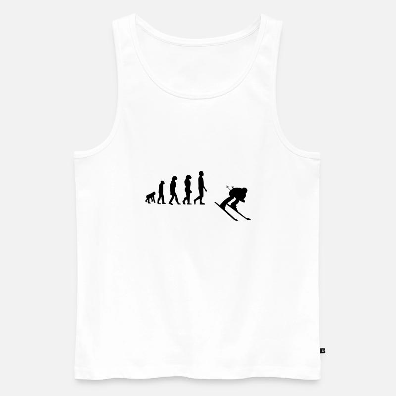 Ski evolution - Men's Premium Organic Tank Top - white
