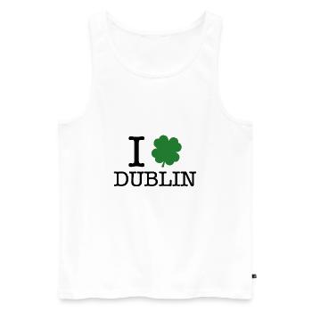 I Love Dublin - Men's Premium Organic Tank Top - white - Front - Michal (187cm)