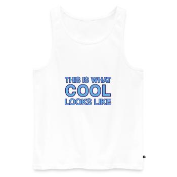 So sieht cool aus - Männer Premium Bio Tank Top - Weiß - Vorne - Michal (187cm)