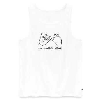 Beast For 2 Girls No Matter What - Men's Premium Organic Tank Top - white - Front - Michal (187cm)