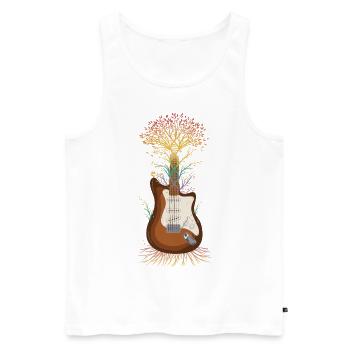 Guitar Graphic Guitar Player Rock Band Member Musi - Männer Premium Bio Tank Top - Weiß - Vorne - Michal (187cm)