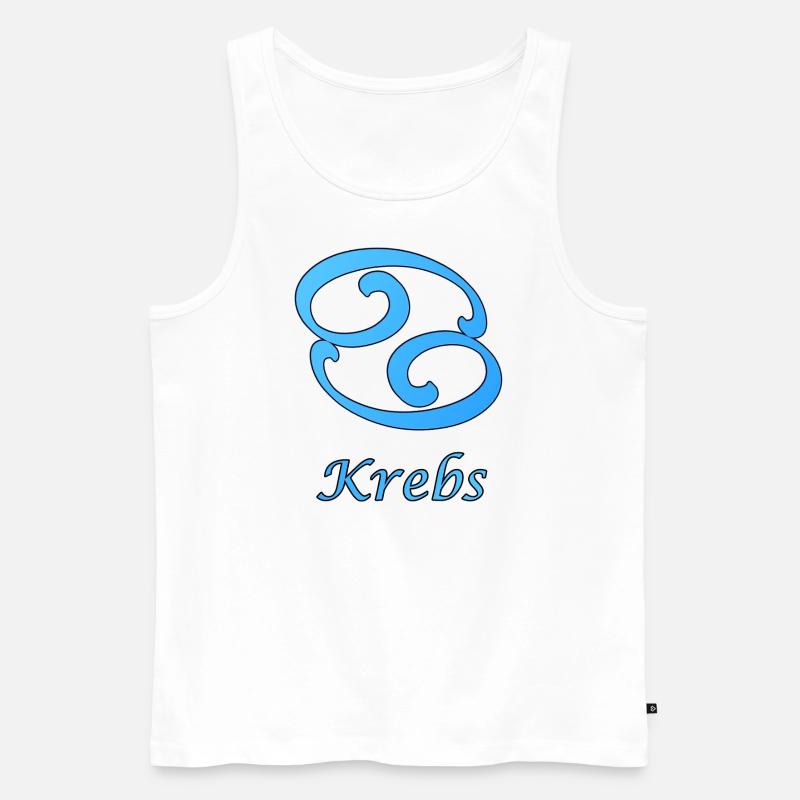 Sternzeichen Krebs - Männer Premium Bio Tank Top - Weiß