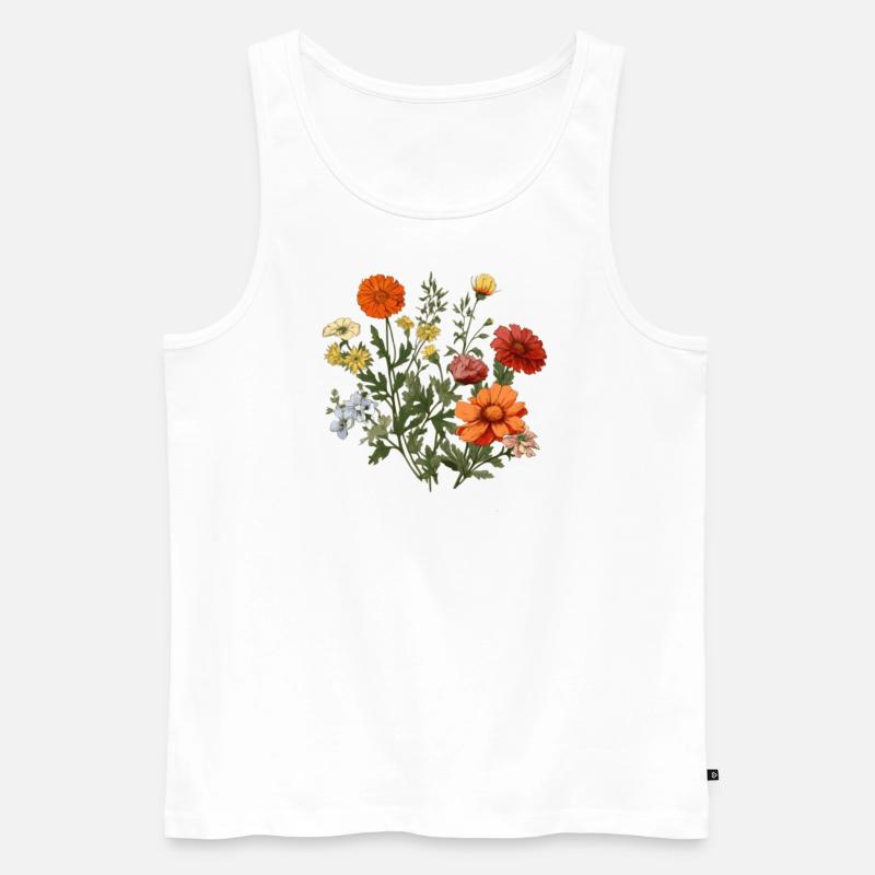 Blume Blumenstraus Garten Geschenkidee - Männer Premium Bio Tank Top - Weiß