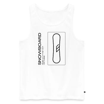Snowboard - Vergiss deine Sorgen! - Männer Premium Bio Tank Top - Weiß - Vorne - AI Model Male 178 light (178cm)