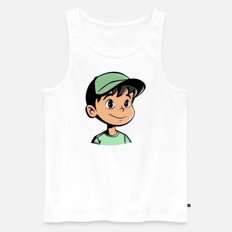 Schuljunge Schulklasse - Männer Premium Bio Tank Top - Weiß