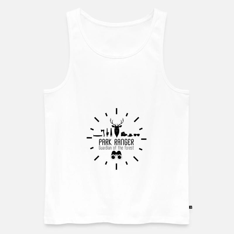 Wald Förster Jäger - Männer Premium Bio Tank Top - Weiß