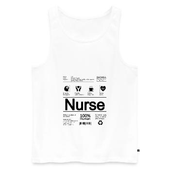 Infirmière infirmière - Débardeur bio Premium Homme - blanc - Devant - Michal (187cm)