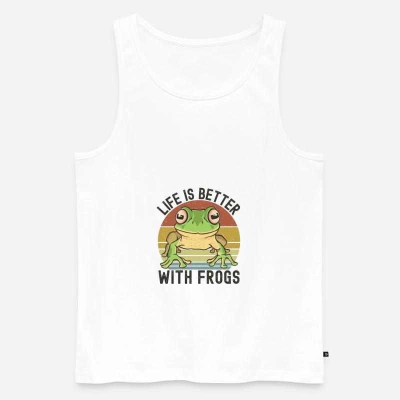 Frosch - Männer Premium Bio Tank Top - Weiß
