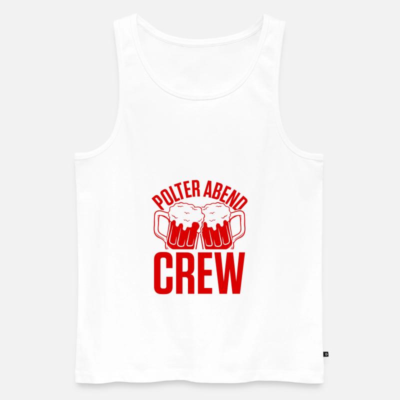Polter Abend Crew - Männer Premium Bio Tank Top - Weiß