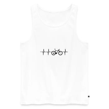 Bicycle T-Shirt Gift idea Funny sayings - Men's Premium Organic Tank Top - white - Front - Michal (187cm)