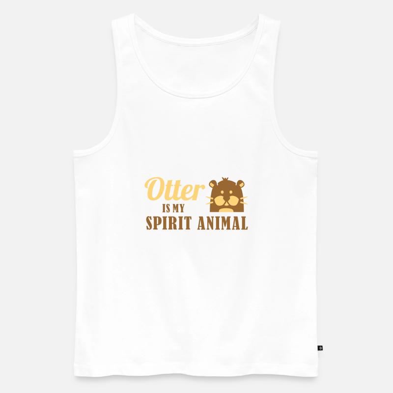 Otter - Männer Premium Bio Tank Top - Weiß
