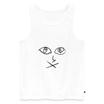 mundtot mouth - Men's Premium Organic Tank Top - white - Front - AI Model Male 178 light (178cm)