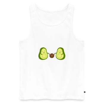 avocat - Débardeur bio Premium Homme - blanc - Devant - Michal (187cm)