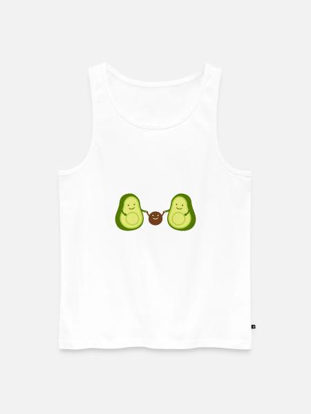avocado - Men's Premium Organic Tank Top - white