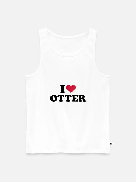 Otter - Männer Premium Bio Tank Top - Weiß