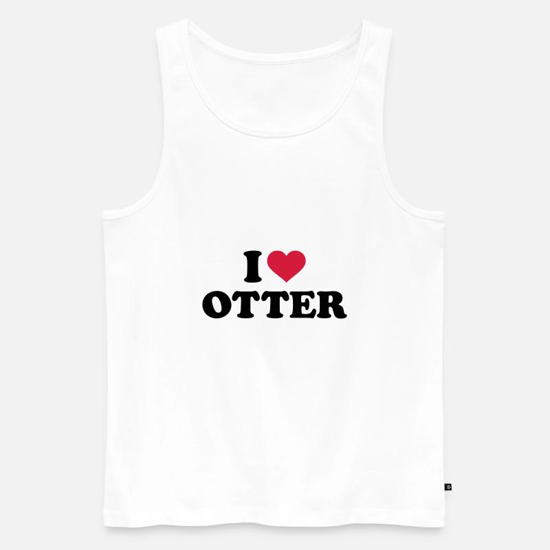 Otter - Männer Premium Bio Tank Top - Weiß