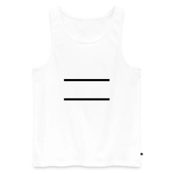 Linie - Männer Premium Bio Tank Top - Weiß - Vorne - AI Model Male 178 light (178cm)