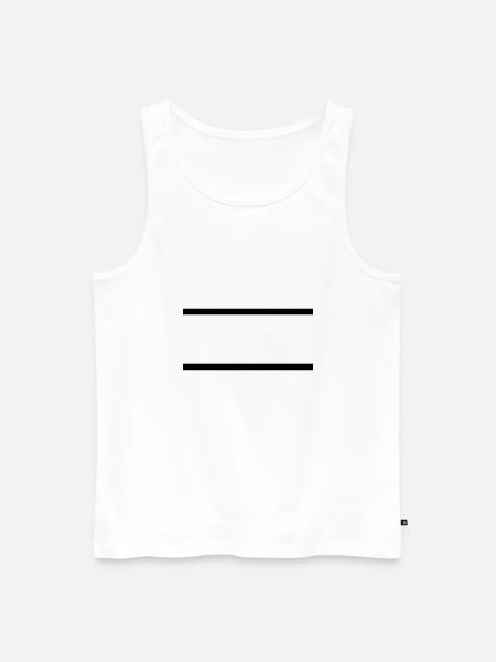 Line - Men's Premium Organic Tank Top - white