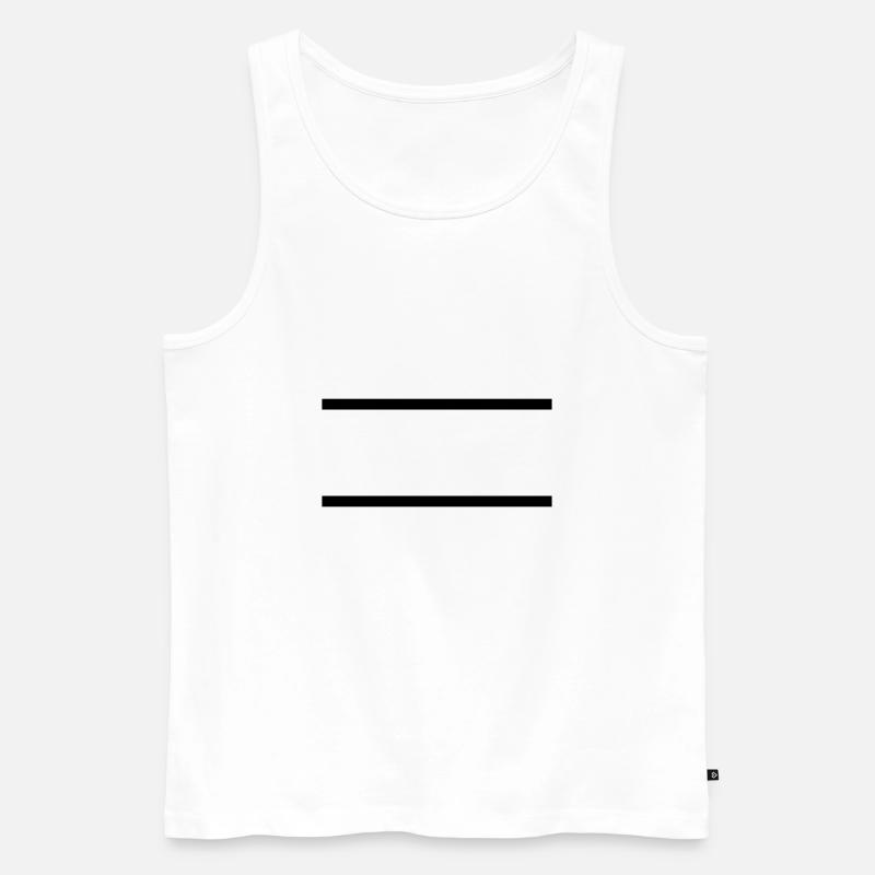 Linie - Männer Premium Bio Tank Top - Weiß