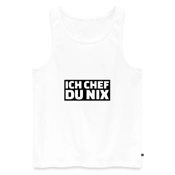 Chef - Männer Premium Bio Tank Top - Weiß - Vorne - Michal (187cm)