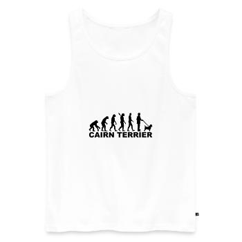 Cairn Terrier - Männer Premium Bio Tank Top - Weiß - Vorne - AI Model Male 178 light (178cm)