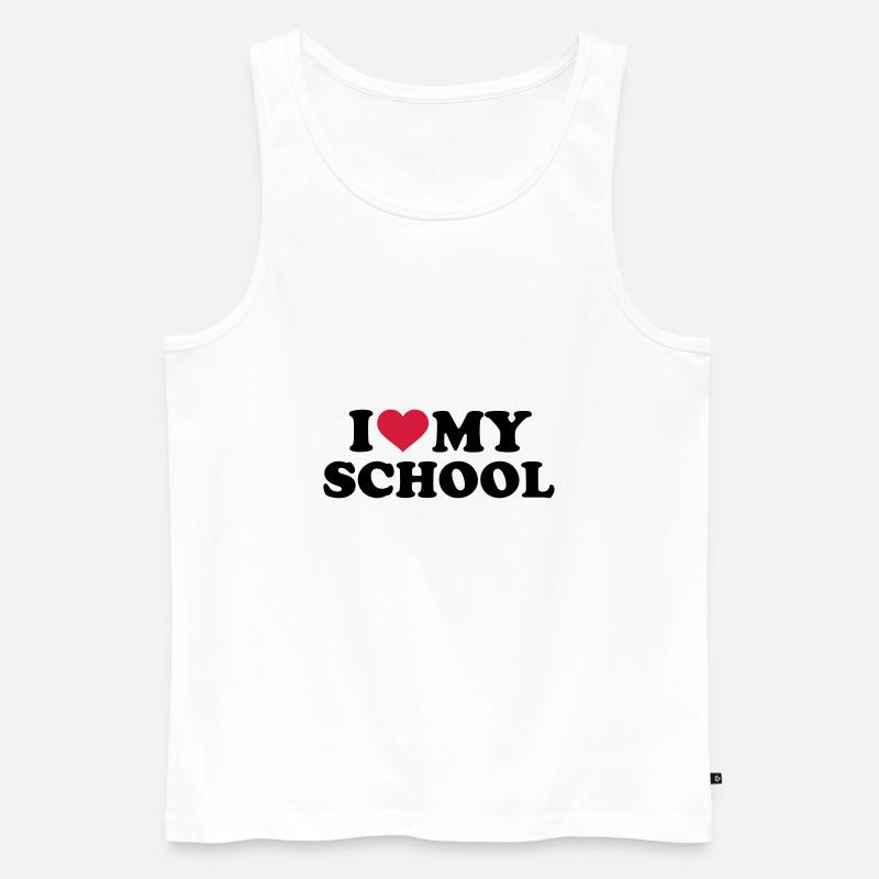 Schule - Männer Premium Bio Tank Top - Weiß