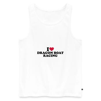 dragon boat - Débardeur bio Premium Homme - blanc - Devant - AI Model Male 178 light (178cm)
