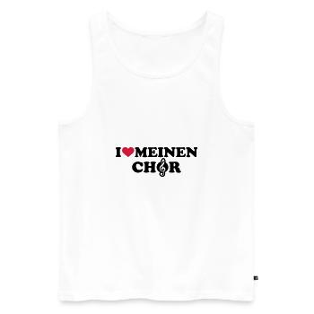 Chor - Männer Premium Bio Tank Top - Weiß - Vorne - AI Model Male 178 light (178cm)