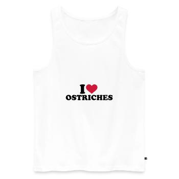 Strauß - Männer Premium Bio Tank Top - Weiß - Vorne - AI Model Male 178 light (178cm)