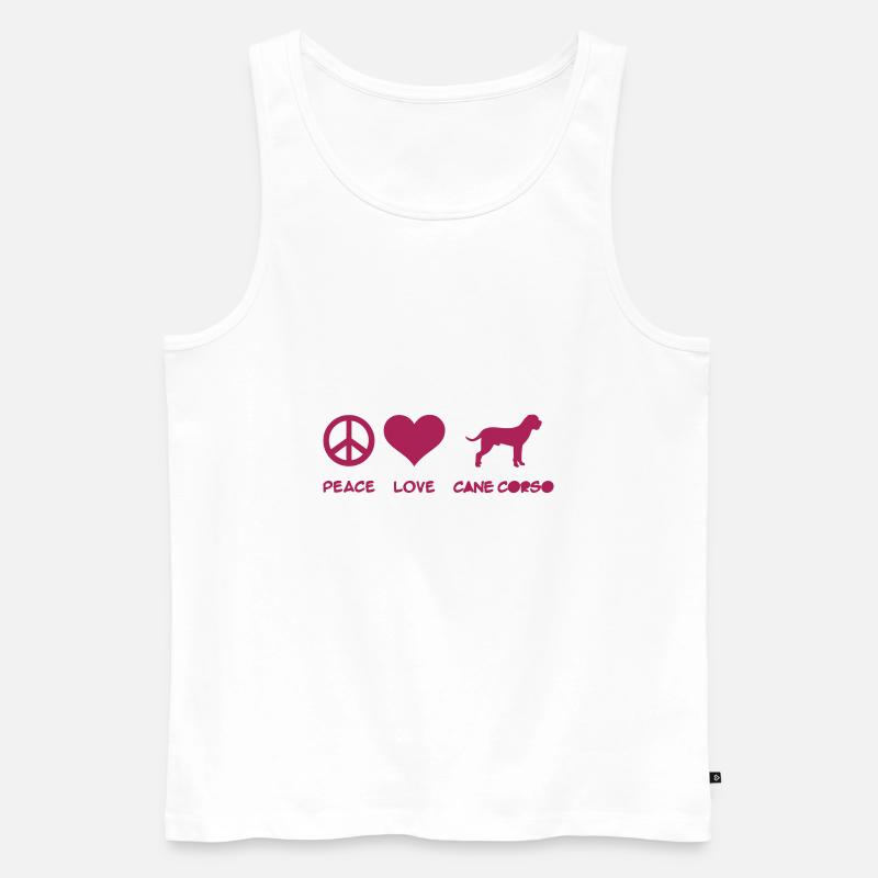 Cane Corso - Männer Premium Bio Tank Top - Weiß