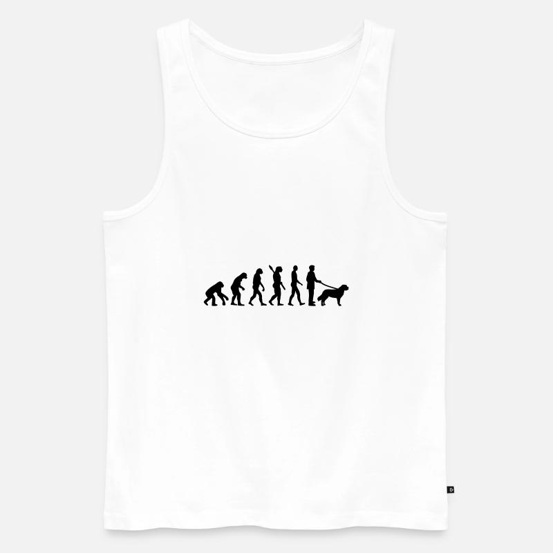 Bernhardiner - Männer Premium Bio Tank Top - Weiß