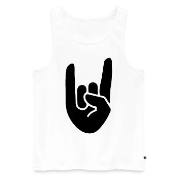 Party Hand Symbol - Men's Premium Organic Tank Top - white - Front - Michal (187cm)