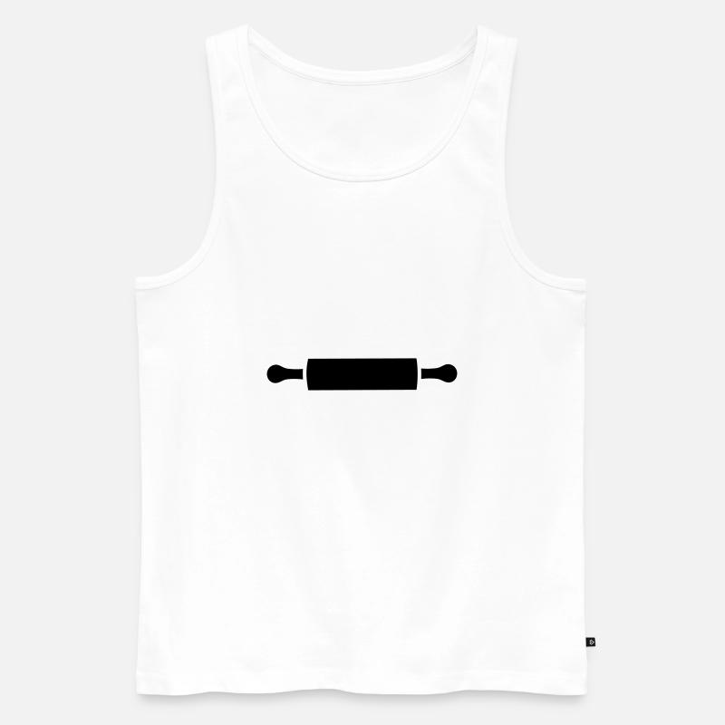 Nudelholz - Männer Premium Bio Tank Top - Weiß