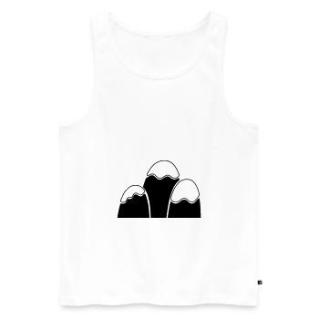 Montagnes Montagnes Montagnes 20 - Débardeur bio Premium Homme - blanc - Devant - Michal (187cm)