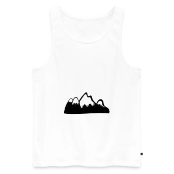 Montagnes Montagnes Montagnes 07 - Débardeur bio Premium Homme - blanc - Devant - Michal (187cm)