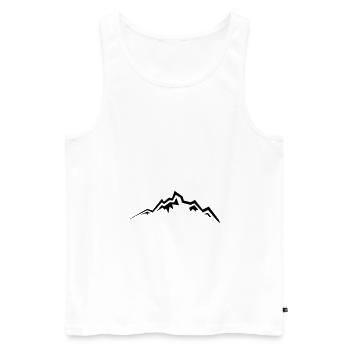 Montagnes Montagne Montagnes 18 - Débardeur bio Premium Homme - blanc - Devant - Michal (187cm)