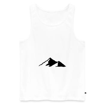 Montagnes Montagne Montagne Montagne 04 Aire de dessin 5 - Débardeur bio Premium Homme - blanc - Devant - Michal (187cm)