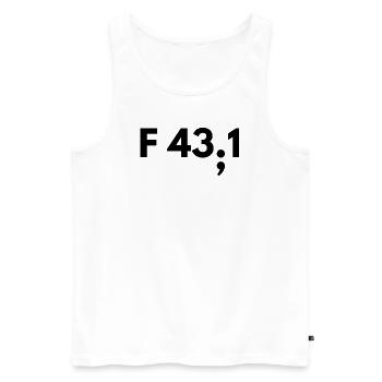 ICD-10 F43.1 PTBS Semikolon - Männer Premium Bio Tank Top - Weiß - Vorne - Michal (187cm)